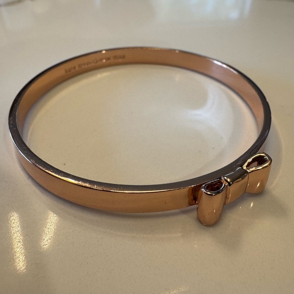 Kate Spade Rose Gold Color Bow Bangle Bracelet - Picture 2 of 8